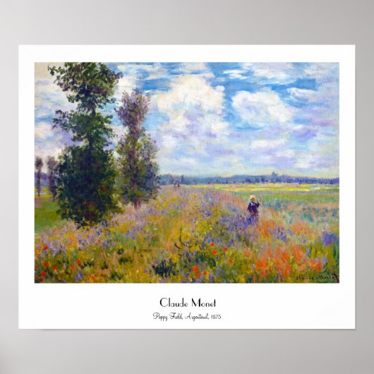 Poppy Field, Argenteuil, 1875 Claude Monet Poster (Voorkant)
