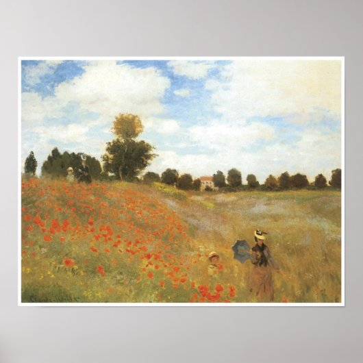 Poppy Field at Argenteuil, 1873 Poster (Voorkant)