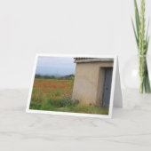 Poppy Field Boerderij Landschap Kaart (Voorkant)