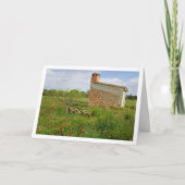 Poppy Field Boerderij Landschap Kaart (Voorkant)