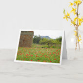 Poppy Field Boerderij Landschap Kaart (Gele Bloem)