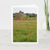Poppy Field Boerderij Portret Kaart (Voorkant)
