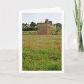 Poppy Field Boerderij Portret Kaart (Voorkant)