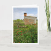 Poppy Field Boerderij Portret Kaart (Voorkant)