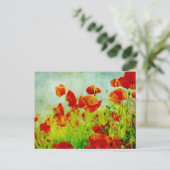 Poppy Field Briefkaart (Staand voorkant)