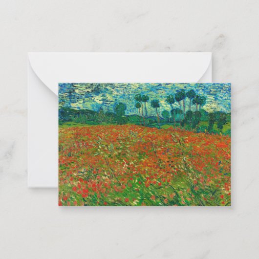 Poppy Field by Vincent van Gogh Notitiekaartje