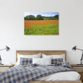Poppy field, Chiusi, Italië Canvas Afdruk (Insitu (Slaapkamer))