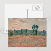 Poppy Field - Claude Monet Briefkaart (Voorkant / Achterkant)