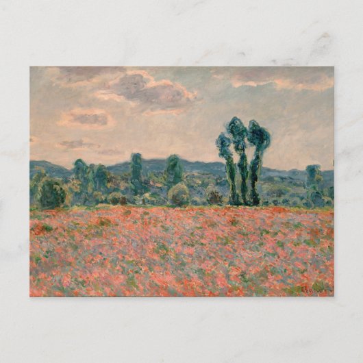 Poppy Field - Claude Monet Briefkaart (Voorkant)