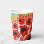 Poppy Field Collectie Papieren Bekers (Achterkant)