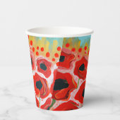 Poppy Field Collectie Papieren Bekers (Voorkant)