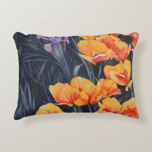 Poppy Field Colorful Impressionistic Painting Accent Kussen