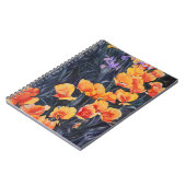Poppy Field Colorful Impressionistic Painting Notitieboek (Linkerzijde)
