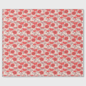 Poppy Field Dance: Naadloze Floral Rhapsody Cadeaupapier (Vlak)