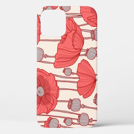 Poppy Field Dance: Naadloze Floral Rhapsody Case-Mate iPhone Case (Achterkant)