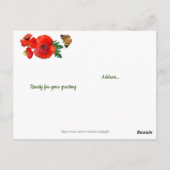 Poppy Field Dank je Christelijke vriend Briefkaart (Achterkant)