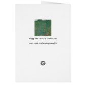 Poppy Field door Gustav Klimt,  Art Nouveau (Achterkant)