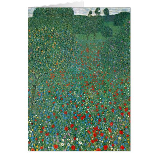 Poppy Field door Gustav Klimt,  Art Nouveau (Voorkant)