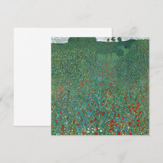 Poppy Field door Gustav Klimt,  Art Nouveau (Voorkant / Achterkant)