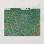 Poppy Field door Gustav Klimt,  Art Nouveau Briefkaart (Voorkant)