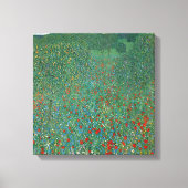 Poppy Field door Gustav Klimt,  Art Nouveau Canvas Afdruk (Voorkant)