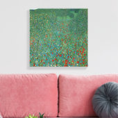 Poppy Field door Gustav Klimt,  Art Nouveau Canvas Afdruk (Insitu (Woonkamer))