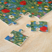 Poppy Field door Gustav Klimt,  Art Nouveau Legpuzzel (Zijkant)