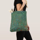 Poppy Field door Gustav Klimt,  Art Nouveau Tote Bag (Dichtbij)