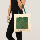 Poppy Field door Gustav Klimt,  Art Nouveau Tote Bag (Voorkant (product))