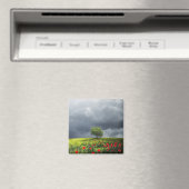 Poppy Field en Cloudy Sky Magneet (Insitu (Vaatwasser))