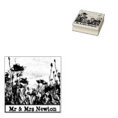 Poppy Field Fine Art Rubber Stempel, brief, uitnod Rubberstempel (Gestempeld)