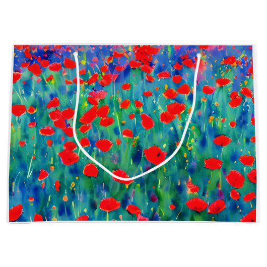 Poppy Field geschenkzak Groot Cadeauzakje (Voorkant)