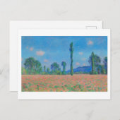 "POPPY FIELD, GIVERNY" 1890-91 CLAUDE MONET BRIEFKAART (Voorkant / Achterkant)