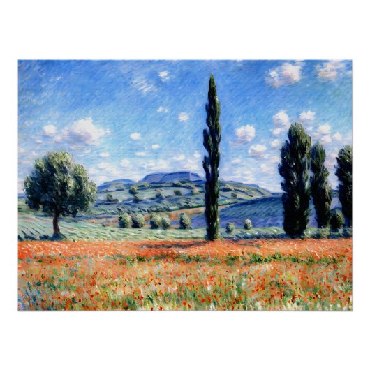Poppy Field, Giverny Perfect Poster (Voorkant)