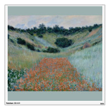 Poppy Field in een Hollow Near Giverny door Monet