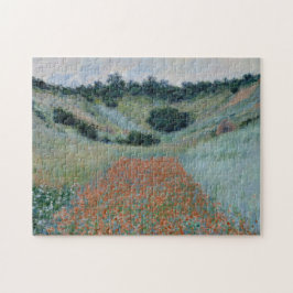 Poppy Field in een Hollow Near Giverny door Monet Legpuzzel
