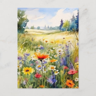 Poppy Field Landscape Briefkaart