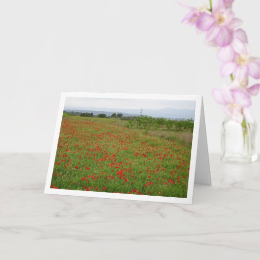 Poppy Field Landscape Kaart (Orchidee)