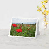Poppy Field Landscape Kaart (Gele Bloem)