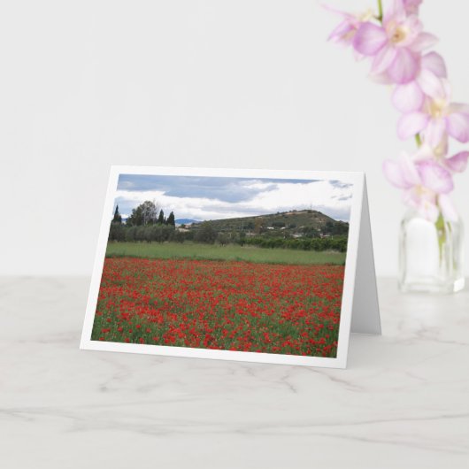 Poppy Field Landscape Kaart (Orchidee)