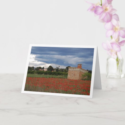 Poppy Field Landscape Kaart (Orchidee)