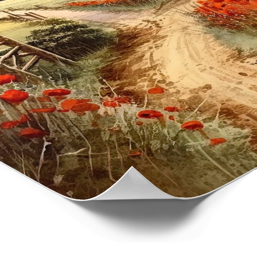 Poppy Field Landscape Poster (Hoek)