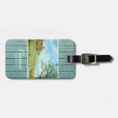 Poppy Field Landscape Waterverf Painting Bagagelabel (Voorkant horizontaal)