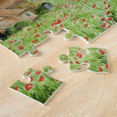 Poppy Field Landscape Waterverf Painting Legpuzzel (Zijkant)