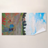 Poppy Field, Monet Badhanddoek (Badhanddoek)