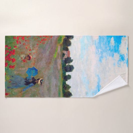 Poppy Field, Monet Badhanddoek (Badhanddoek)