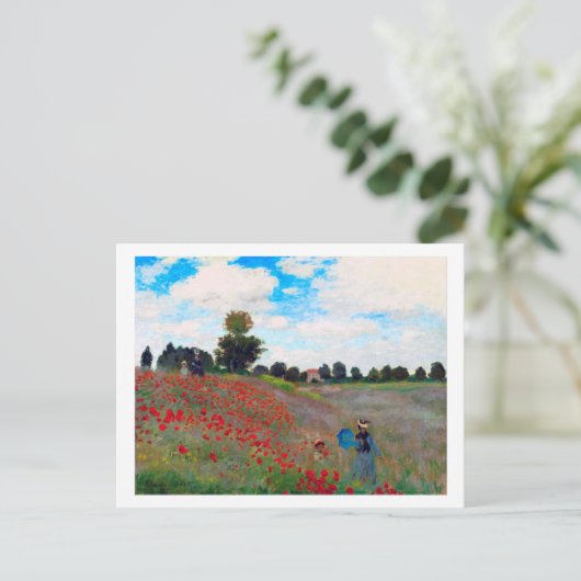 Poppy Field, Monet Briefkaart (Staand voorkant)