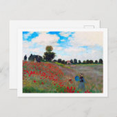 Poppy Field, Monet Briefkaart (Voorkant / Achterkant)