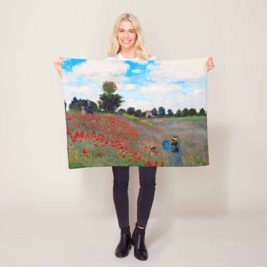 Poppy Field, Monet Fleece Deken (In situ)