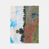 Poppy Field, Monet Fleece Deken (Voorkant)